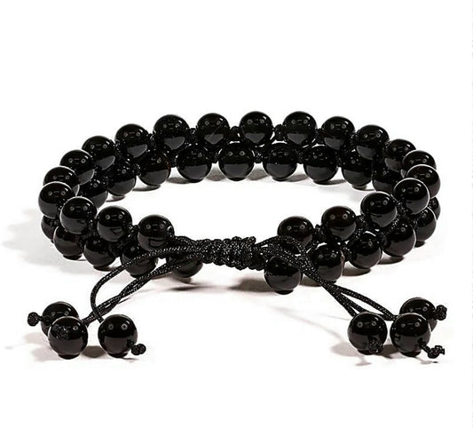 Armband Achat doppelreihig verstellbar
