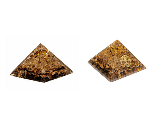 Tigerauge Orgonit Pyramide
