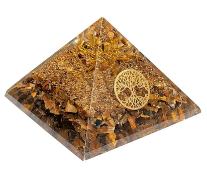 Tigerauge Orgonit Pyramide